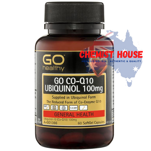 GO Healthy CoQ10 Ubiquinol 100mg - Viên uống hỗ trợ tim mạch 60 viên