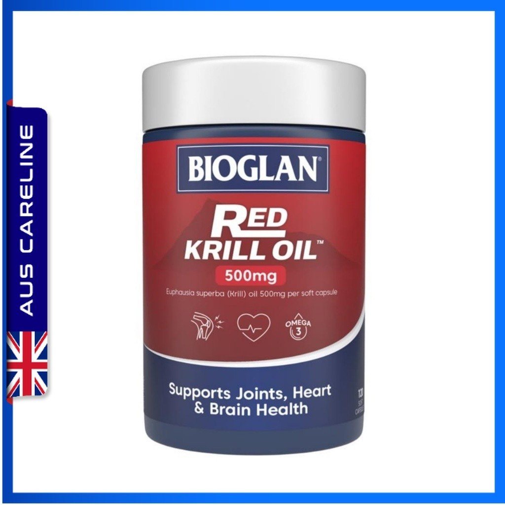 Dầu Nhuyễn Thể Liều Cao - Bioglan Red Krill Oil 500mg 120 viên nang mềm