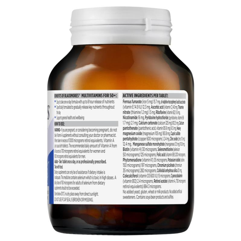 Viên Uống Vitamin Tổng Hợp U50+ Đàn Ông Phụ Nữ Trung Niên - Blackmores Multivitamin For 50+ Sustained Release 60 Tablets