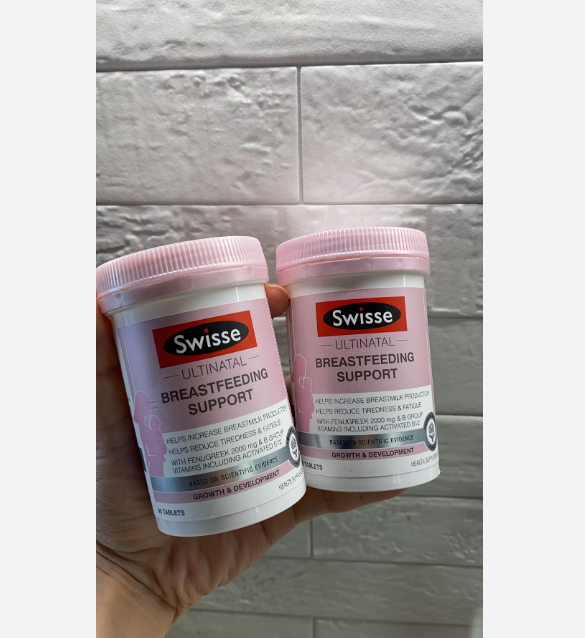 Viên uống lợi sữa từ cỏ cà ri Úc Fenugreek vitamin tổng hợp cho mẹ sau sinh & cho con bú - Swisse Breastfeeding Support