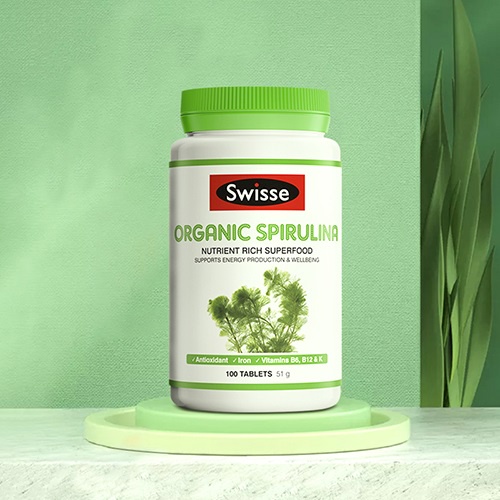 Swisse Tảo Xoắn Hữu Cơ Organic Spirulina 1000mg 200 Viên - Swisse Organic Spirulina 1000mg 200 Tablets