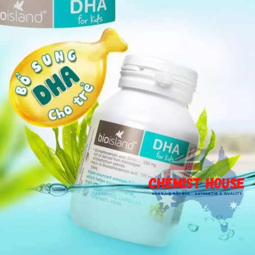 Bio Island DHA cho trẻ - Dầu cá giúp bé thông minh hơn 60 viên