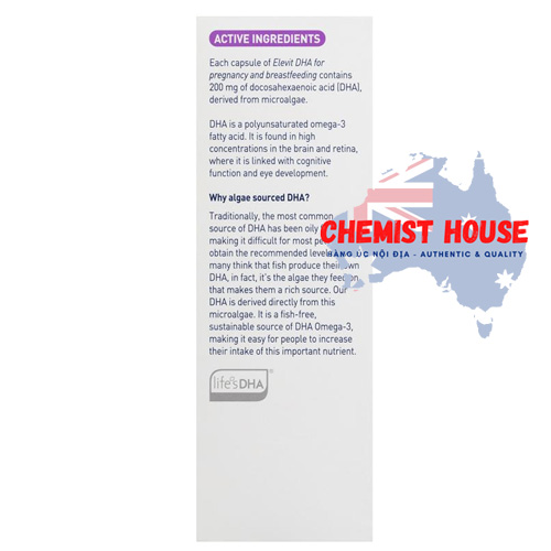 Elevit DHA For Pregnancy and Breastfeeding capsules (60 days) - Viên uống bổ sung DHA cho Mẹ Bầu 60 viên