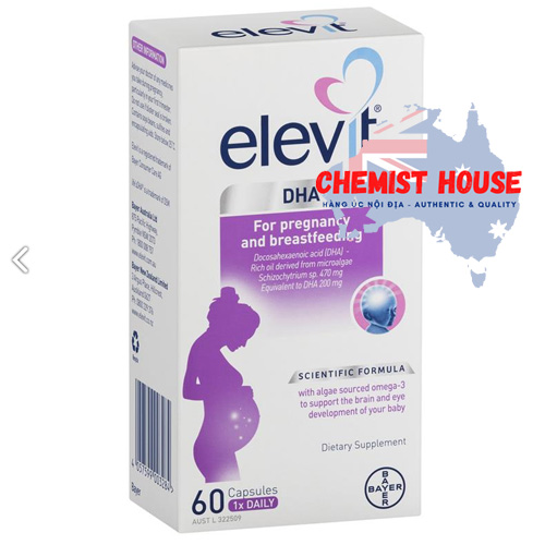 Elevit DHA For Pregnancy and Breastfeeding capsules (60 days) - Viên uống bổ sung DHA cho Mẹ Bầu 60 viên