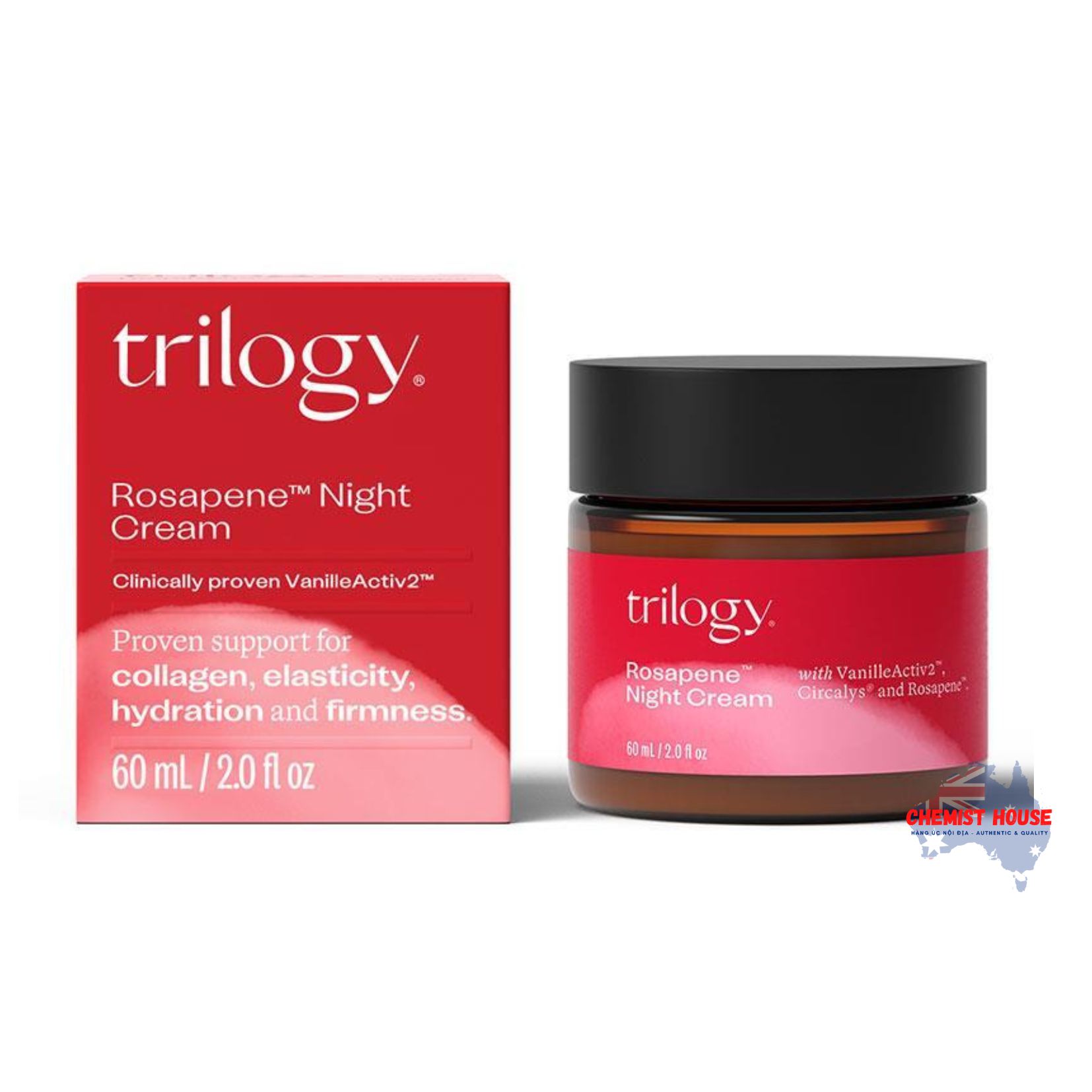 Kem Dưỡng Da Ban Ngày & Đêm Trilogy Rosapene 60ml - Trilogy Vital Moisturising Cream 60ml