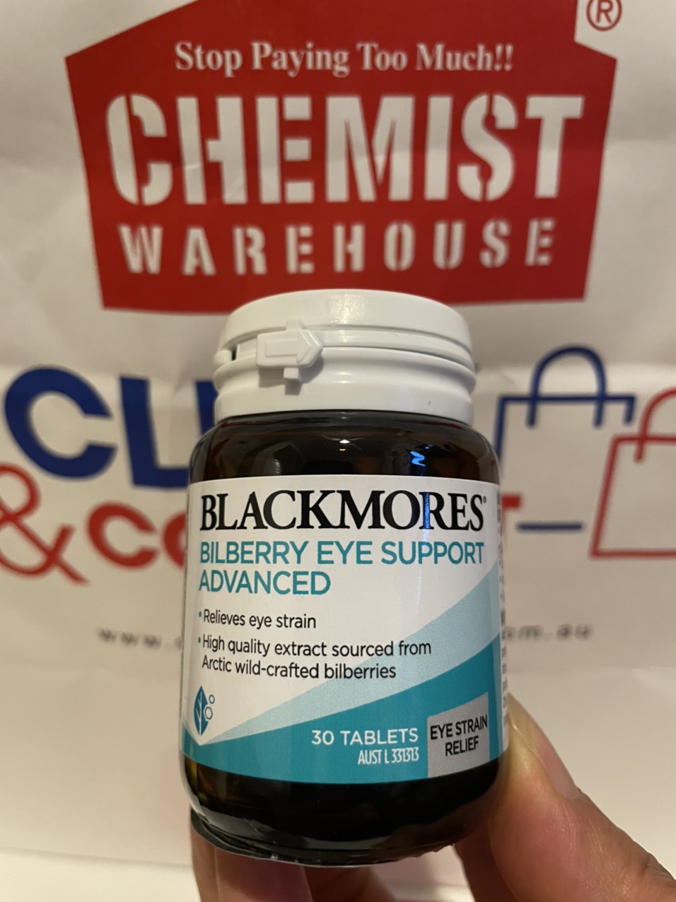 Viên uống bổ mắt Blackmores Bilberry Eye Support Advanced 30 Tablets