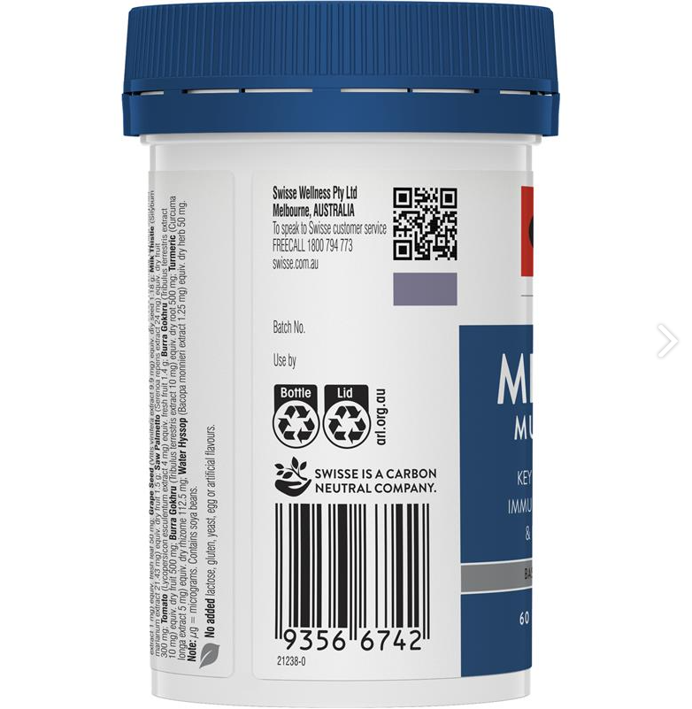 ĐÀN ÔNG U50+ VIÊN UỐNG TỔNG HỢP - Swisse Men's Ultivite 50+ Multivitamin