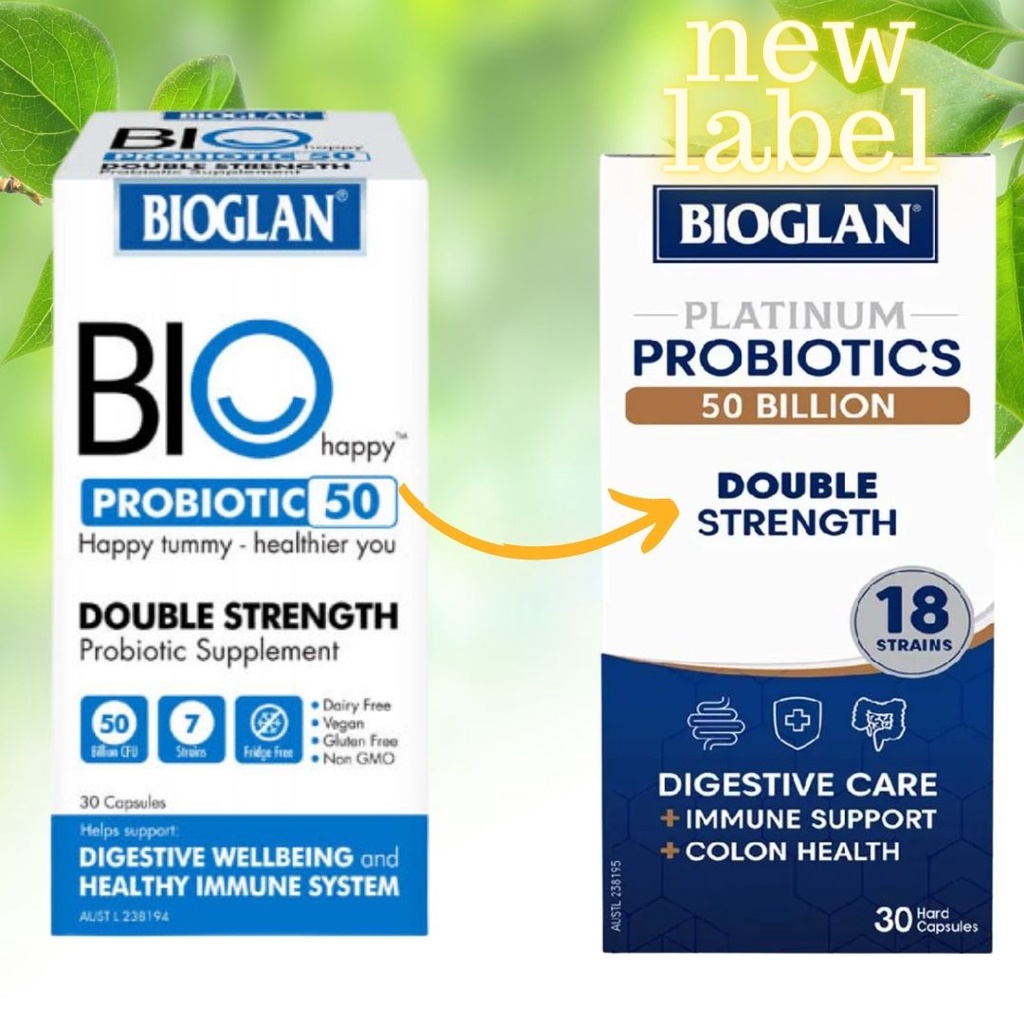 Viên bổ sung lợi khuẩn đường ruột Bioglan Platinum Probiotic 50 Billion 60 Capsules