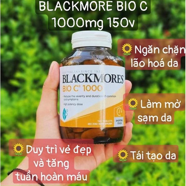 [Hàng Chuẩn ÚC] Blackmores Bio C 1000 Viên uống bổ sung C 1000mg 62 viên