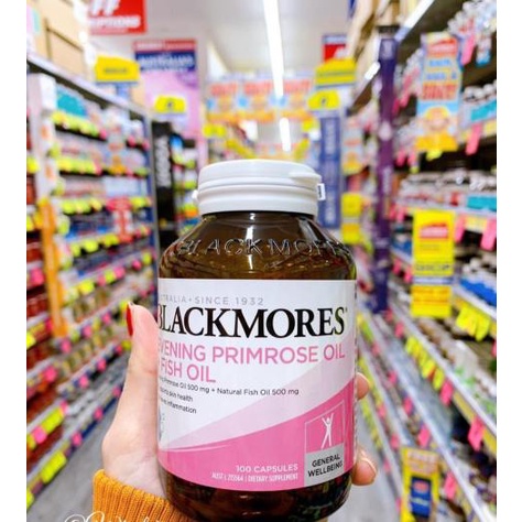 Tinh dầu hoa anh thảo+Dầu cá Úc -  Blackmores Evening Primrose Oil + Fish Oil 1000mg
