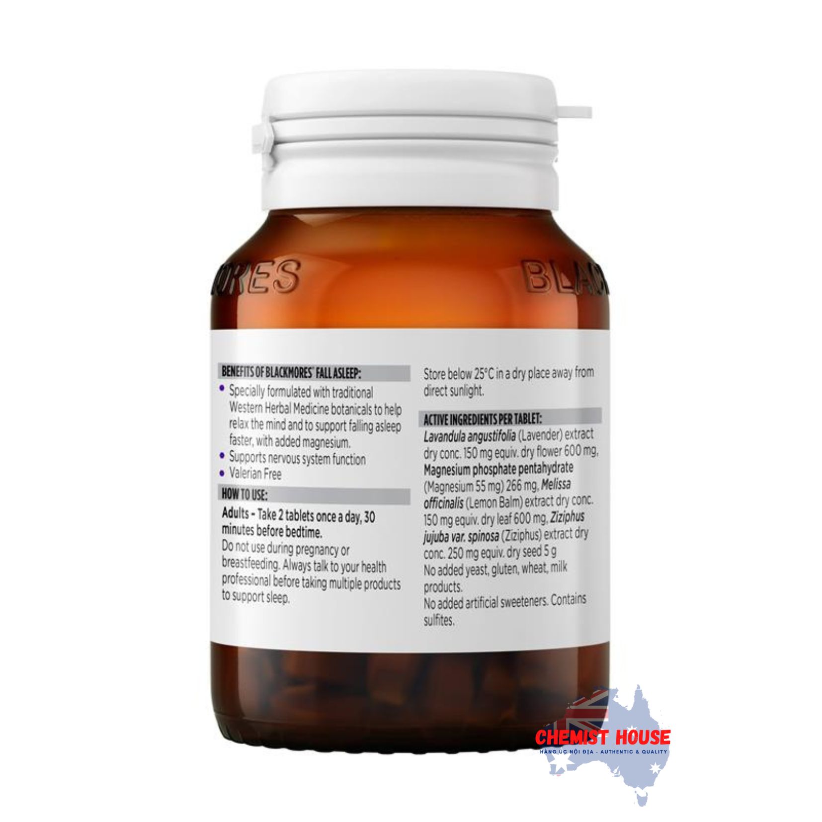 Viên Uống Hỗ Trợ Giấc Ngủ & Ngủ Sâu Blackmores 60 Viên