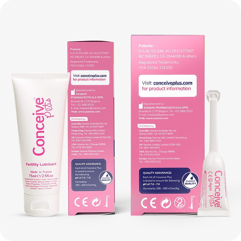 Conceive Plus Combo Gel Bôi Trơn Tăng Thụ Thai Cân bằng PH An Toàn Đặt Chứng Nhận FDA Hoa Kì - Loại Tuýp Nhỏ & Tuýp Lớn 75ML