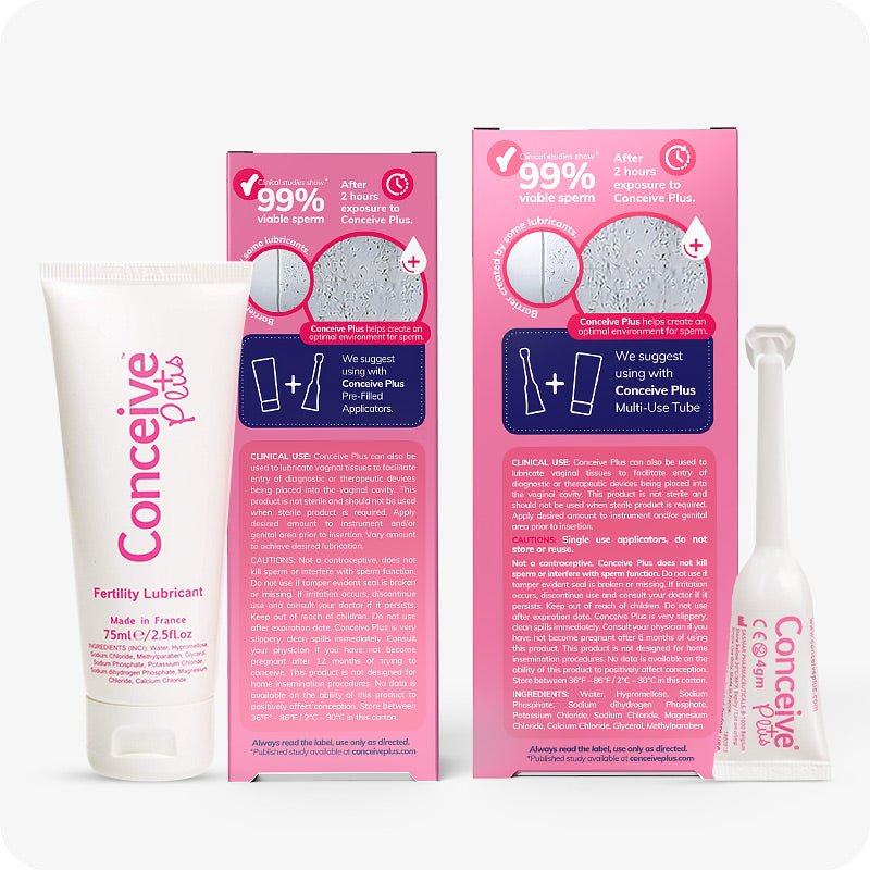 Conceive Plus Combo Gel Bôi Trơn Tăng Thụ Thai Cân bằng PH An Toàn Đặt Chứng Nhận FDA Hoa Kì - Loại Tuýp Nhỏ & Tuýp Lớn 75ML
