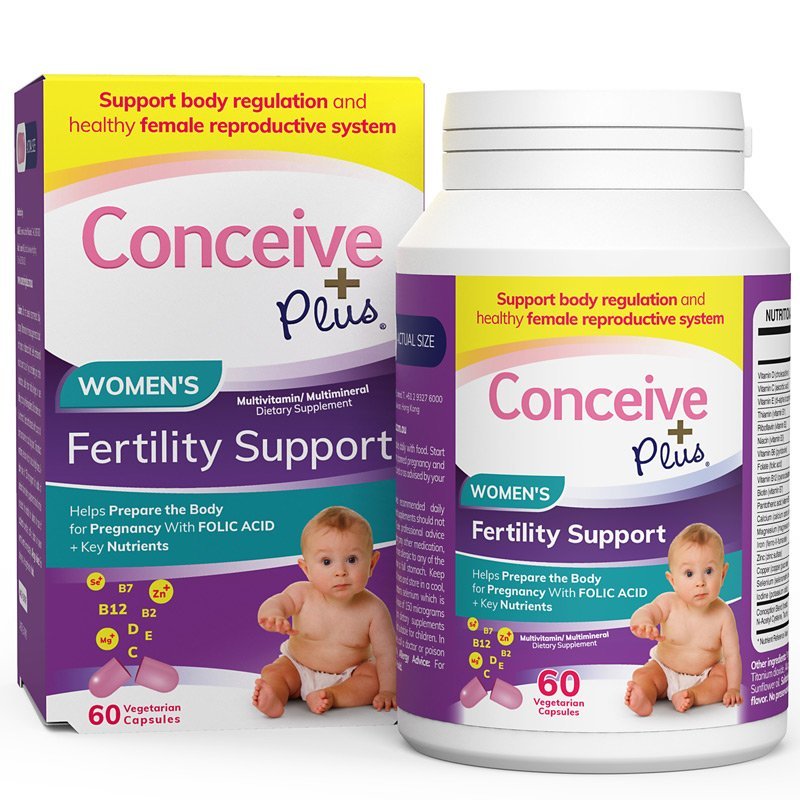 Conceive Plus Fertility Supplement For Women 60 Viên - Viên Uống Bổ Sung Tăng Cường Sinh Sản Tăng Thụ Thai Cho Nữ
