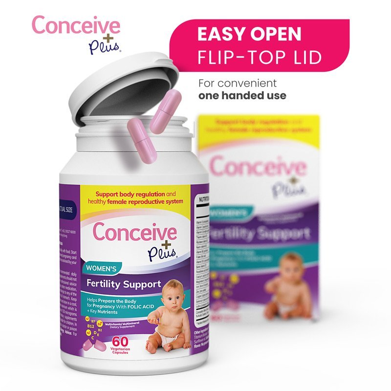 Conceive Plus Fertility Supplement For Women 60 Viên - Viên Uống Bổ Sung Tăng Cường Sinh Sản Tăng Thụ Thai Cho Nữ