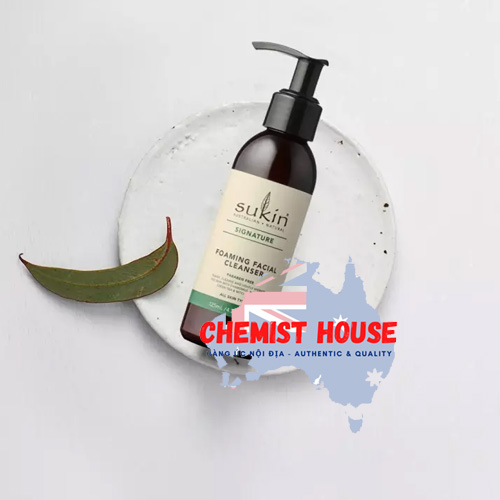 Sukin Foaming Facial Cleanser Pump - Sữa rửa mặt tạo bọt 125ml