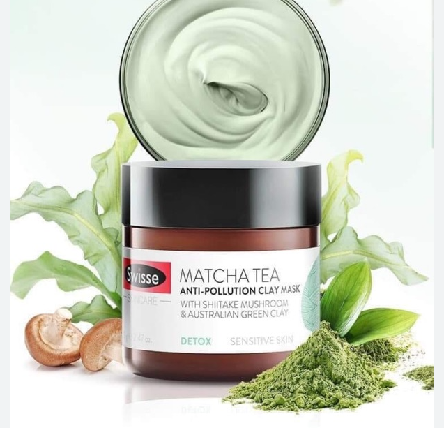 Mặt nạ đất sét Swisse Clay Mask detox sáng da cấp ẩm Manuka Honey/ Matcha / Blood Orange/ Hyaluronic 70g