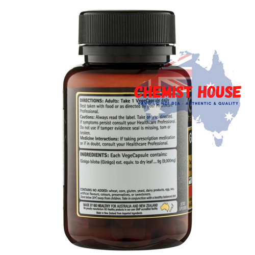 GO Healthy Ginkgo 9000+ - Viên uống bổ não 60 viên