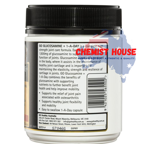 GO Healthy Glucosamine 1 A Day - Viên uống hỗ trợ xương khớp 180 viên