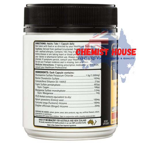 GO Healthy Glucosamine 1 A Day - Viên uống hỗ trợ xương khớp 180 viên