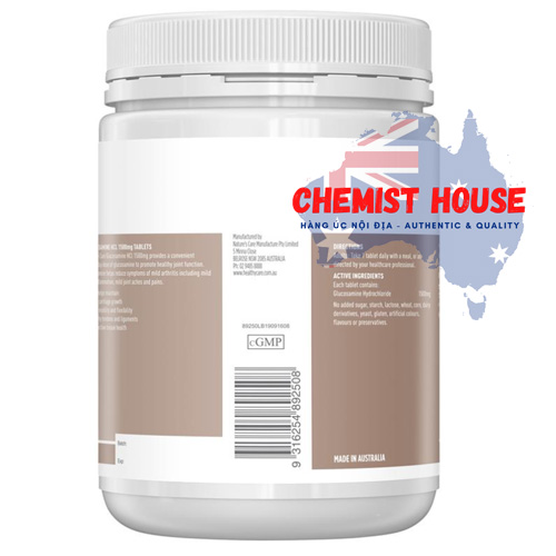 Healthy Care Glucosamine HCL 1500mg - Viên uống hỗ trợ xương khớp 400 viên