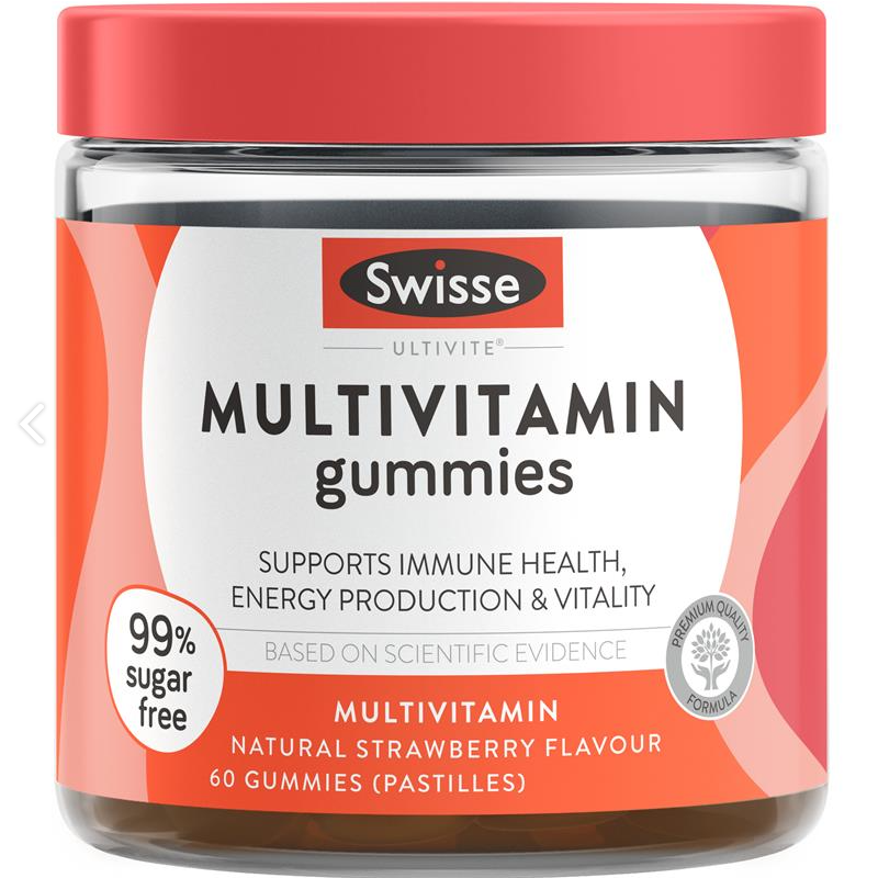 Viên nhai bổ sung Vitamin tổng hợp Swisse Multivitamin Gummies 60 Pack