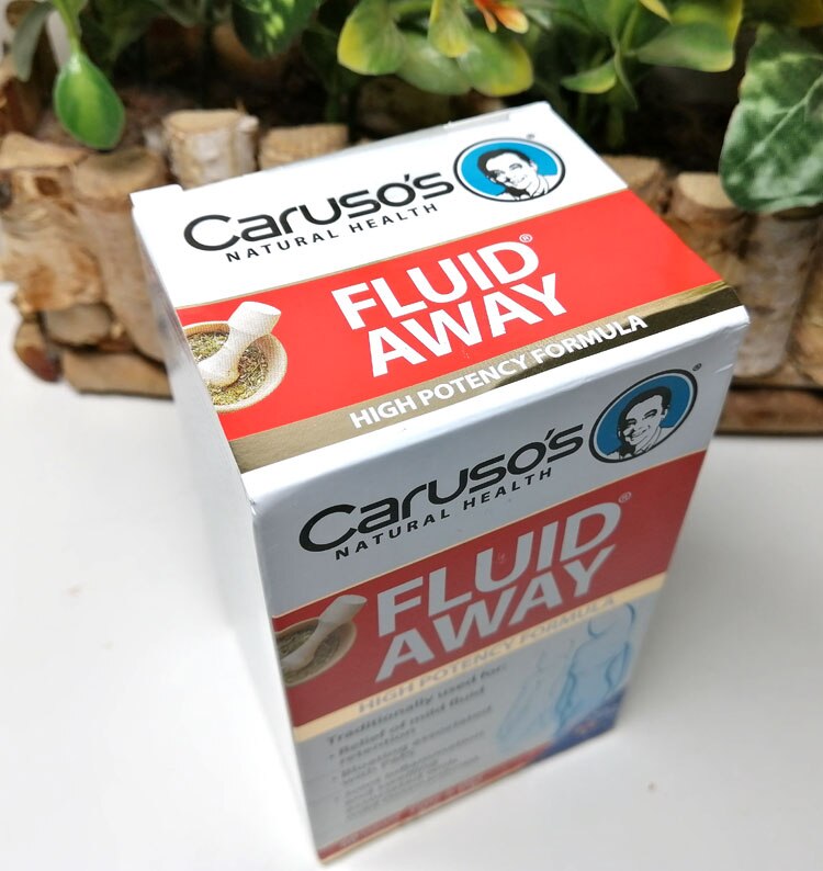 Viên uống hỗ trợ chức năng thận và gan Carusos Natural Health Fluid Away 60 Tablets