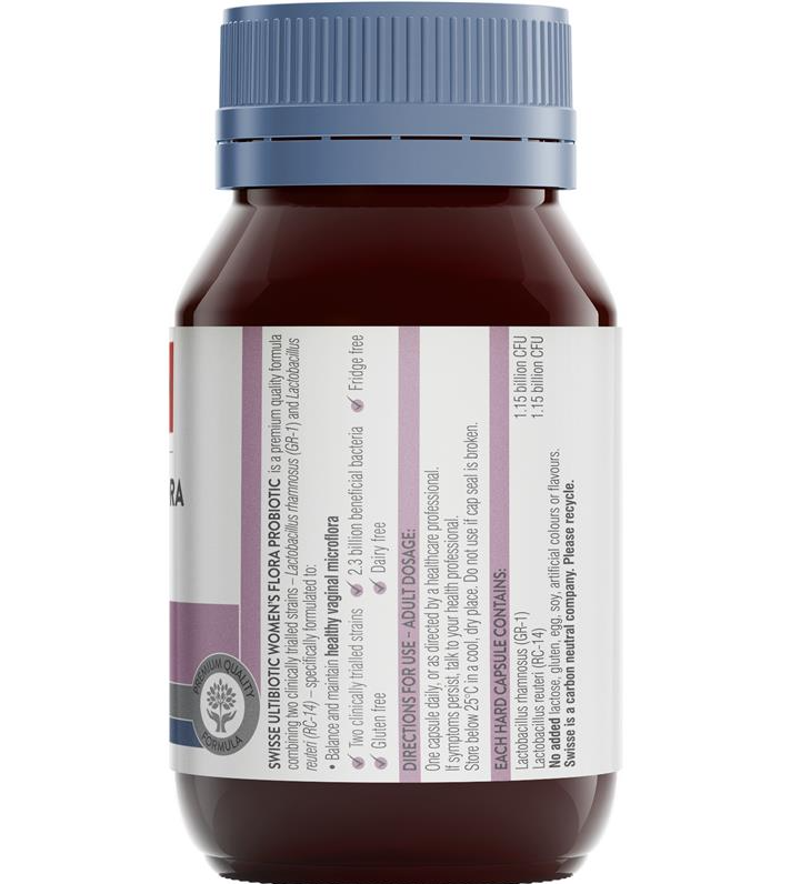 Viên uống men phụ khoa cân bằng giảm hôi vùng kín Swisse Ultibiotic Womens Flora Probiotic 30 viên