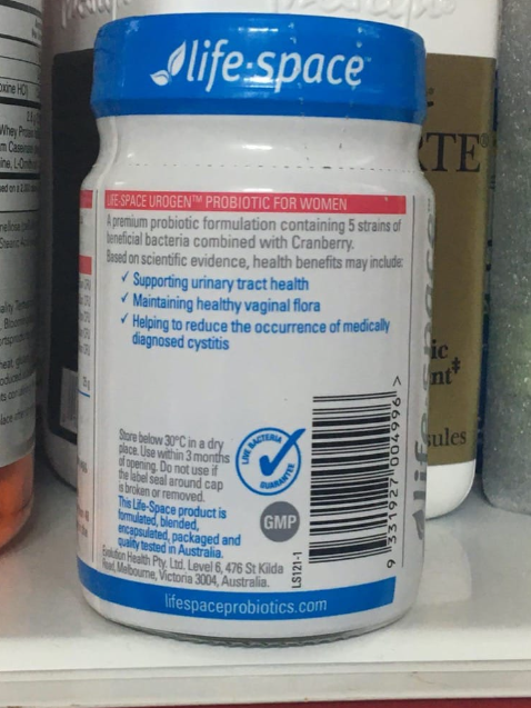 Viên uống men tiết niệu+ phụ khoa Life Space Urogen Probiotic For Women cân bằng vi sinh âm đạo tiết niệu kỏe