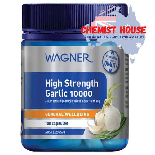 Wagner High Strength Garlic 10000 - Viên uống tinh dầu tỏi 100 viên
