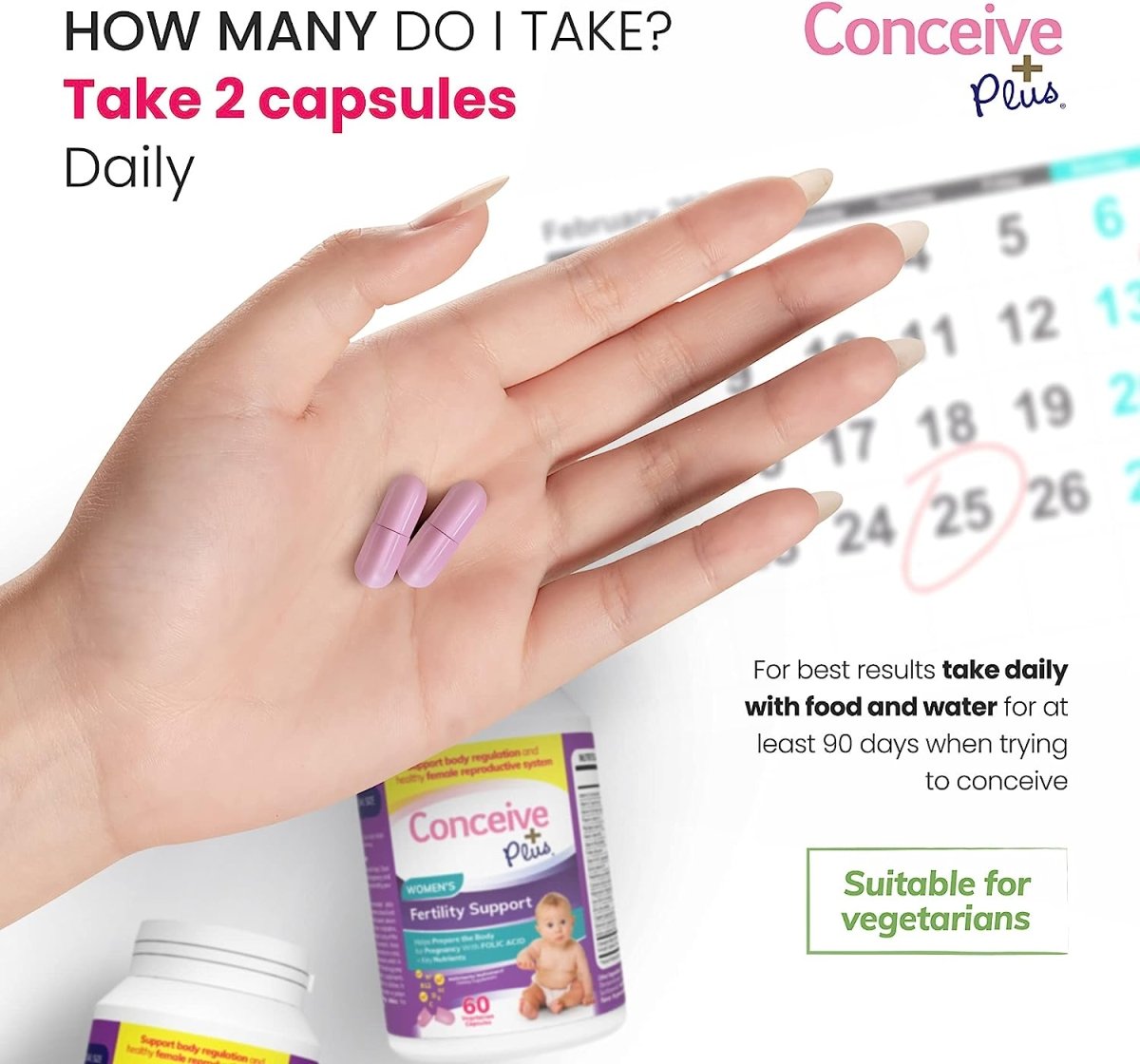 Conceive Plus His and Her Fertility Support Supplements 60 Viên - Bổ Sung & Hỗ Trợ Khả Năng Sinh Sản Của Nam & Nữ