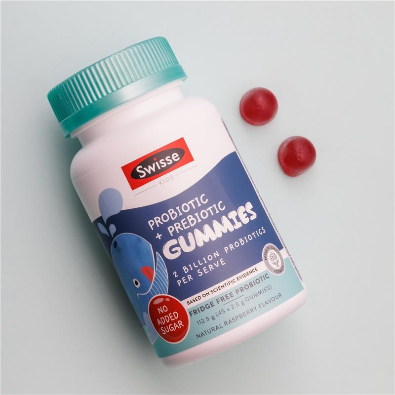 Viên Nhai Hỗ Trợ Đường Ruột Swisse Kids Probiotic & Prebiotic Gummies 45 Gói