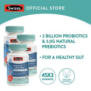Viên Nhai Hỗ Trợ Đường Ruột Swisse Kids Probiotic & Prebiotic Gummies 45 Gói