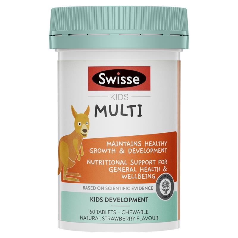 vIÊN Uống Vitamin Tổng Hợp Cho Trẻ Em Từ 2 Tuổi Swisse Kids Multi 60 viên