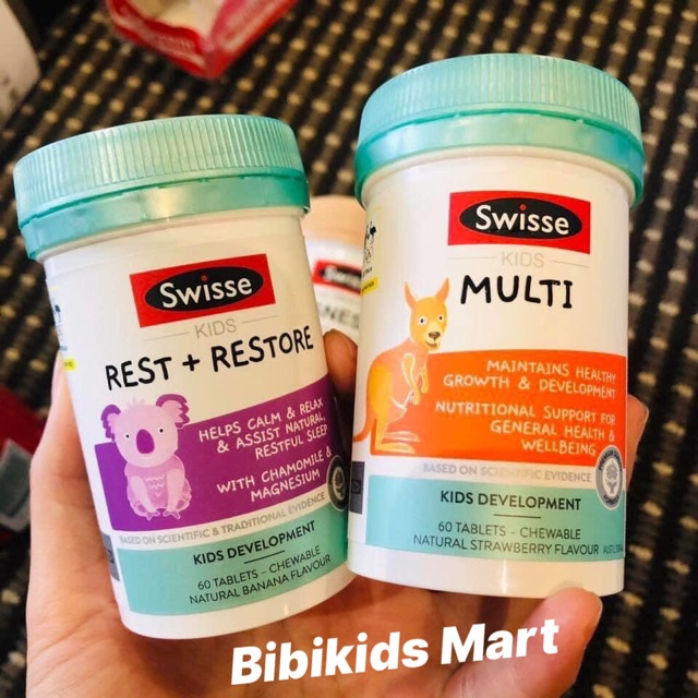 vIÊN Uống Vitamin Tổng Hợp Cho Trẻ Em Từ 2 Tuổi Swisse Kids Multi 60 viên