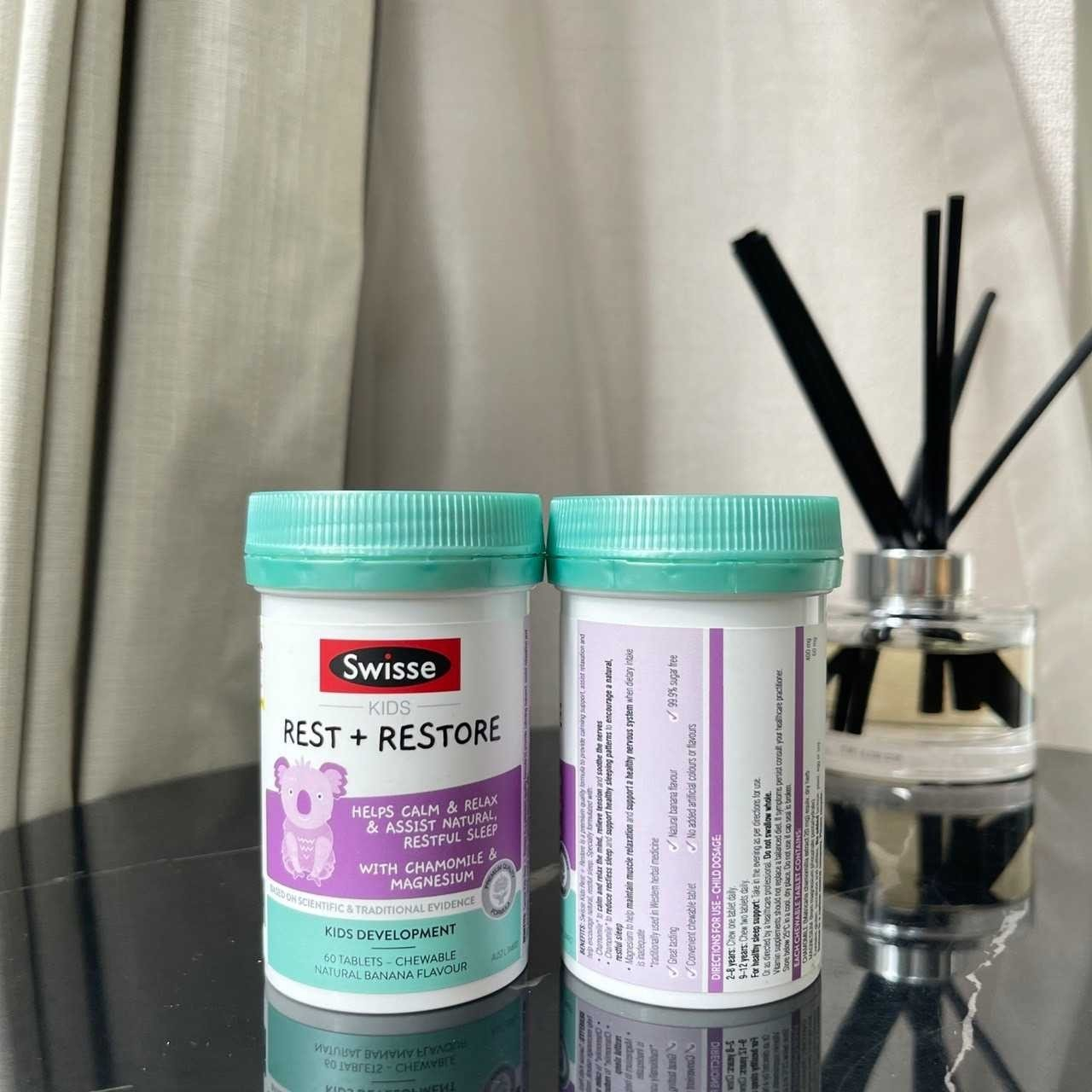 Viên Nhai Giúp Bé Ngủ Ngon ,Trẻ Em Từ 2 Tuổi Swisse Kids Rest & Restore 60 Viên