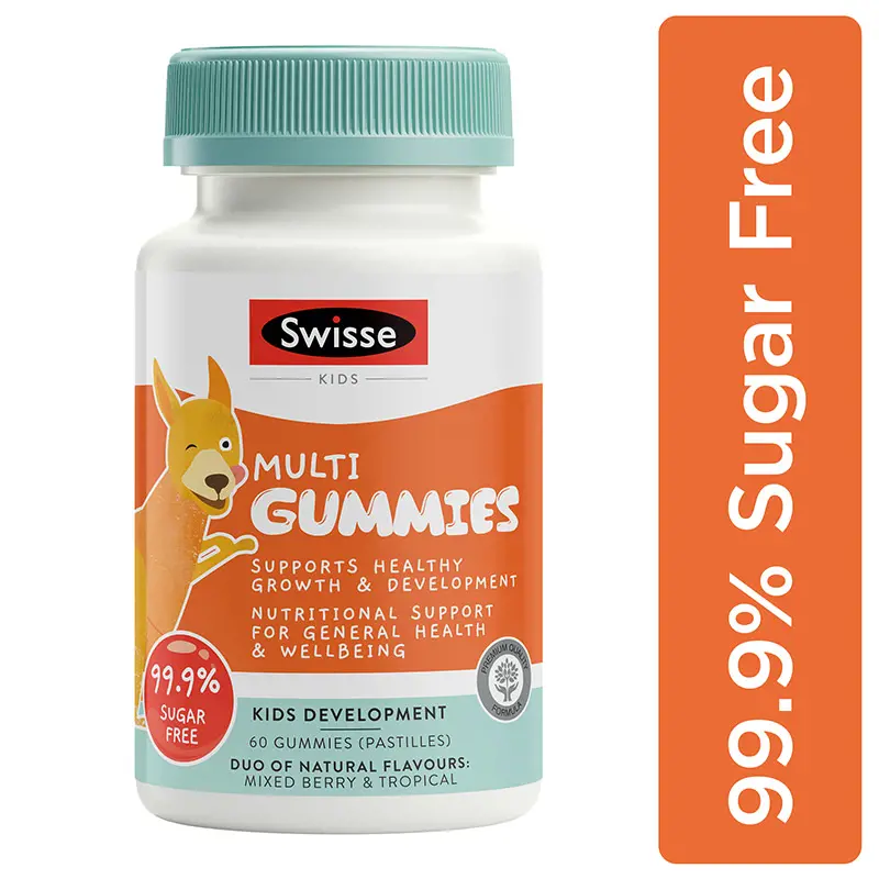 Viên Nhai Bổ Sung Vitamin Tổng Hợp Cho Bé Từ 2 Tuổi - Swisse Kids Multi 60 Kẹo Nhai
