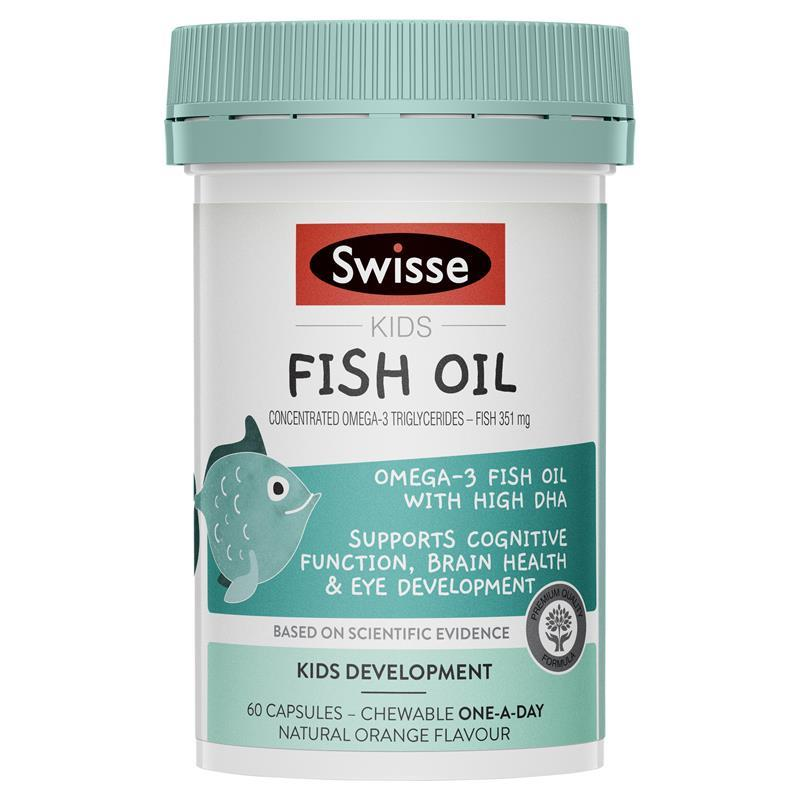 Viên Bổ Sung Dầu Ca Cho Trẻ Em Swisse Kids Fish Oil 60 Viên