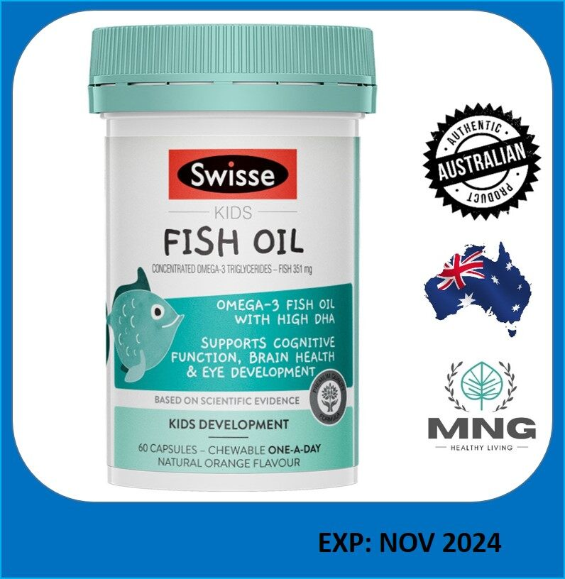 Viên Bổ Sung Dầu Ca Cho Trẻ Em Swisse Kids Fish Oil 60 Viên