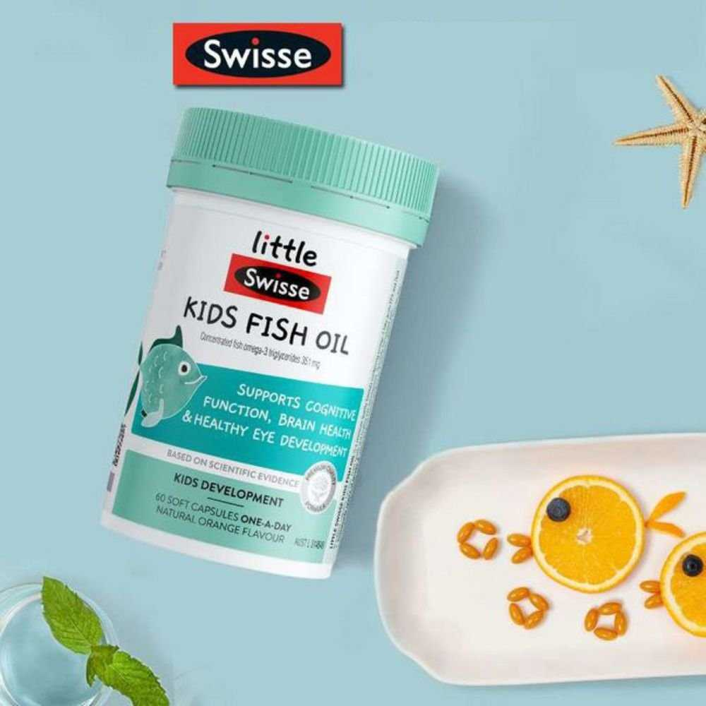 Viên Bổ Sung Dầu Ca Cho Trẻ Em Swisse Kids Fish Oil 60 Viên