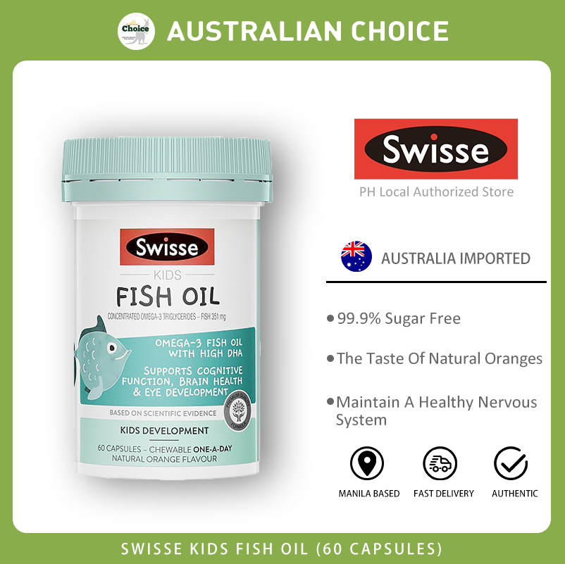 Viên Bổ Sung Dầu Ca Cho Trẻ Em Swisse Kids Fish Oil 60 Viên
