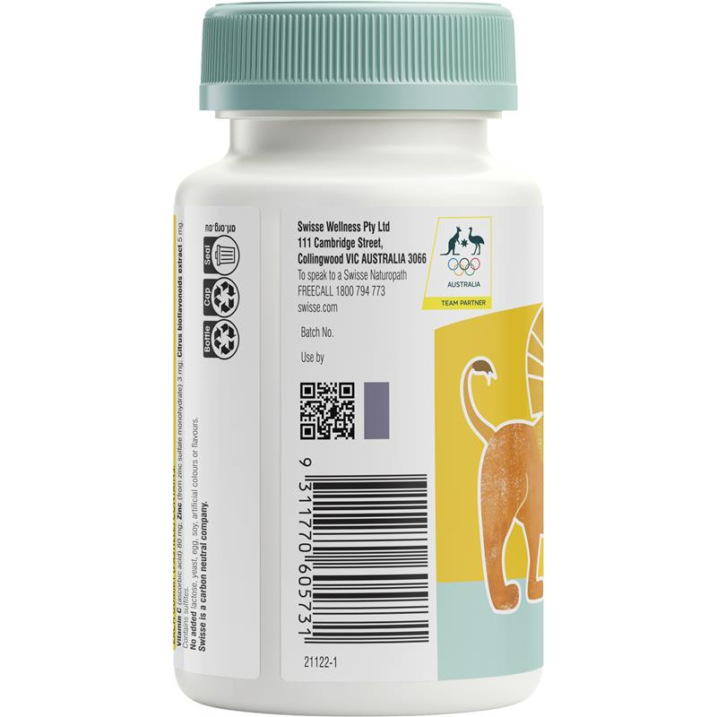 Viên Nhai Hỗ Trợ Chức Năng Hệ Thống Miễn Dịch Cho Trẻ Từ 2 Tuổi Swisse Kids Immune 60 Kẹo Nhai