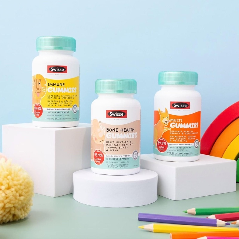 Viên Nhai Hỗ Trợ Chức Năng Hệ Thống Miễn Dịch Cho Trẻ Từ 2 Tuổi Swisse Kids Immune 60 Kẹo Nhai