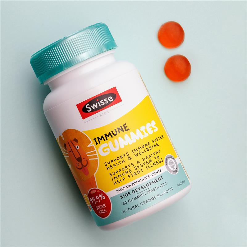 Viên Nhai Hỗ Trợ Chức Năng Hệ Thống Miễn Dịch Cho Trẻ Từ 2 Tuổi Swisse Kids Immune 60 Kẹo Nhai