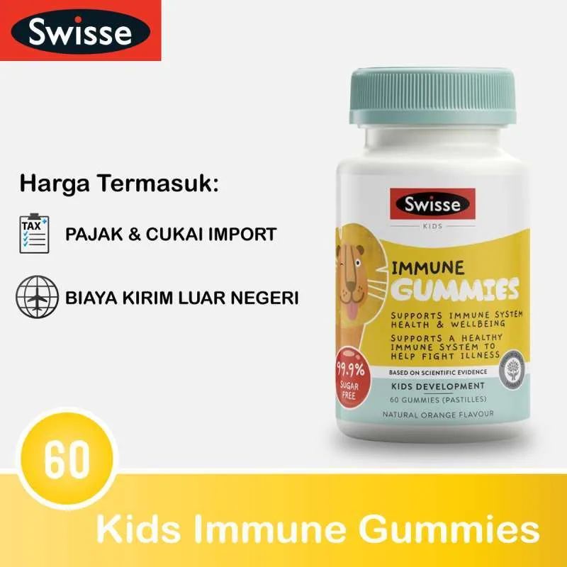 Viên Nhai Hỗ Trợ Chức Năng Hệ Thống Miễn Dịch Cho Trẻ Từ 2 Tuổi Swisse Kids Immune 60 Kẹo Nhai