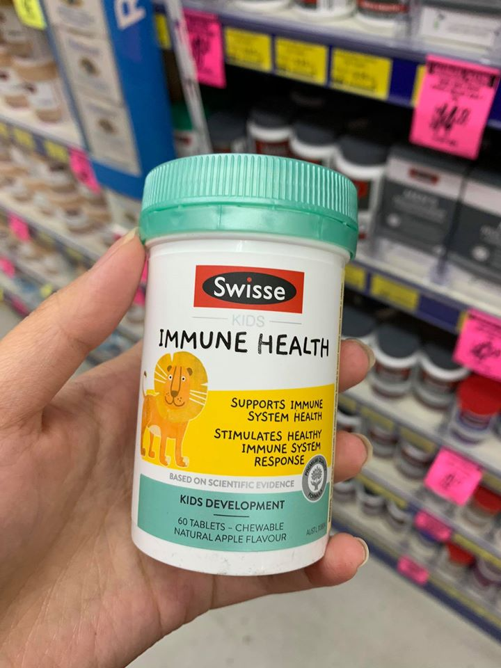 Viên Uống Hỗ Trợ Hệ Miễn Dịch Cho Trẻ Em Tư 2 Tuổi Swisse Kids Immune Health 60 Viên