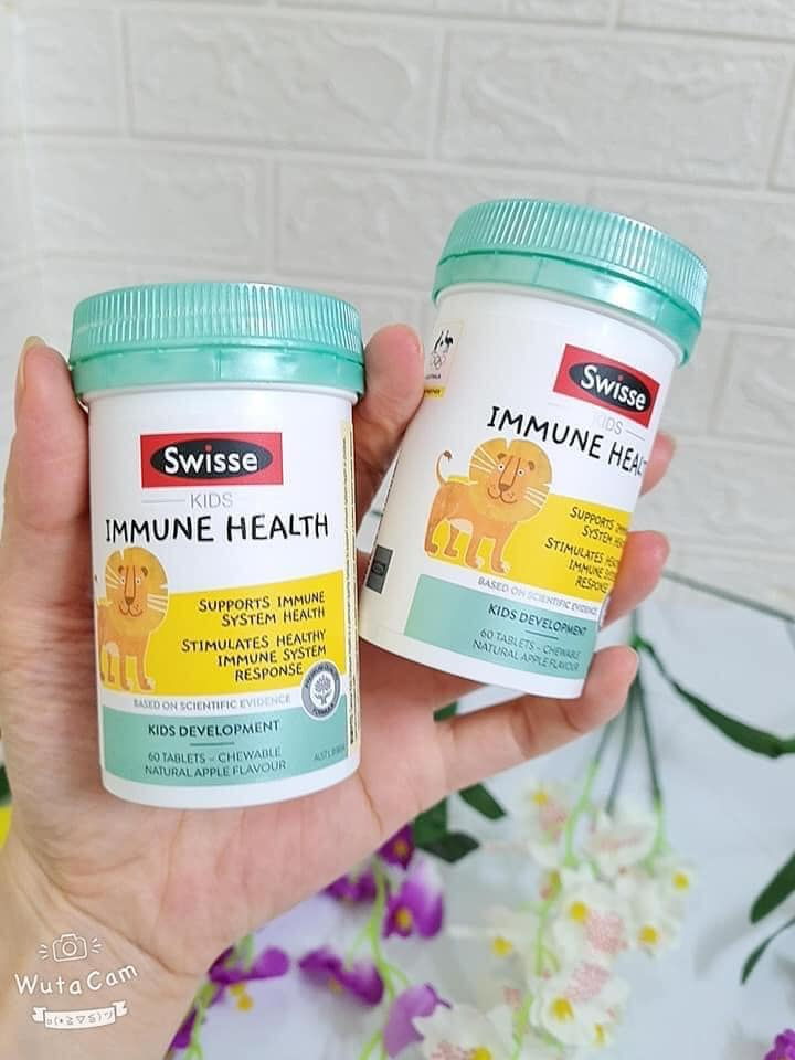 Viên Uống Hỗ Trợ Hệ Miễn Dịch Cho Trẻ Em Tư 2 Tuổi Swisse Kids Immune Health 60 Viên
