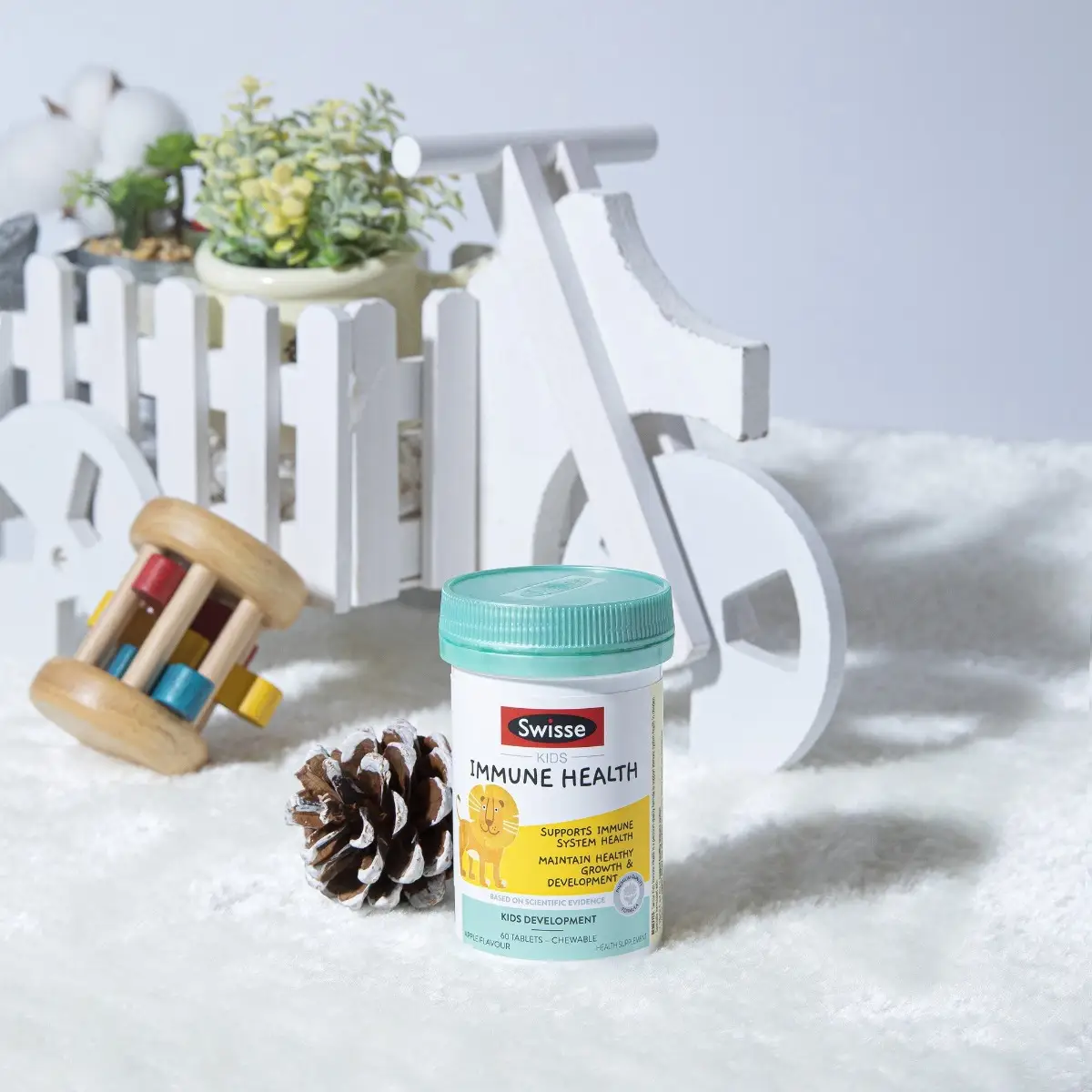 Viên Uống Hỗ Trợ Hệ Miễn Dịch Cho Trẻ Em Tư 2 Tuổi Swisse Kids Immune Health 60 Viên