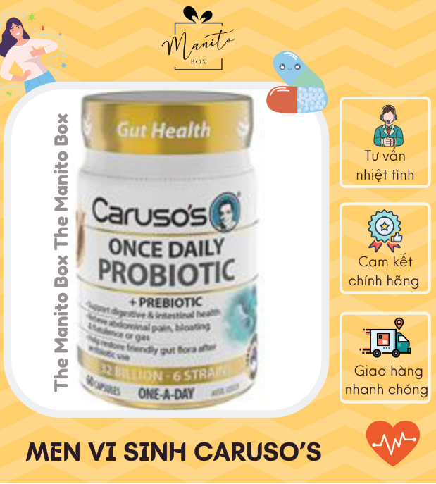 Viên Uống Bổ Sung Men Vi Sinh Carusos Probiotic Once Daily 60 Viên