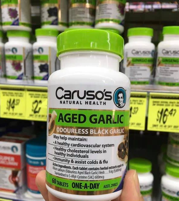 Viên uống tỏi giúp hỗ trợ và tăng cường hệ thống miễn dịch Carusos Natural Health One a Day Aged Garlic Odourless 60 Viên